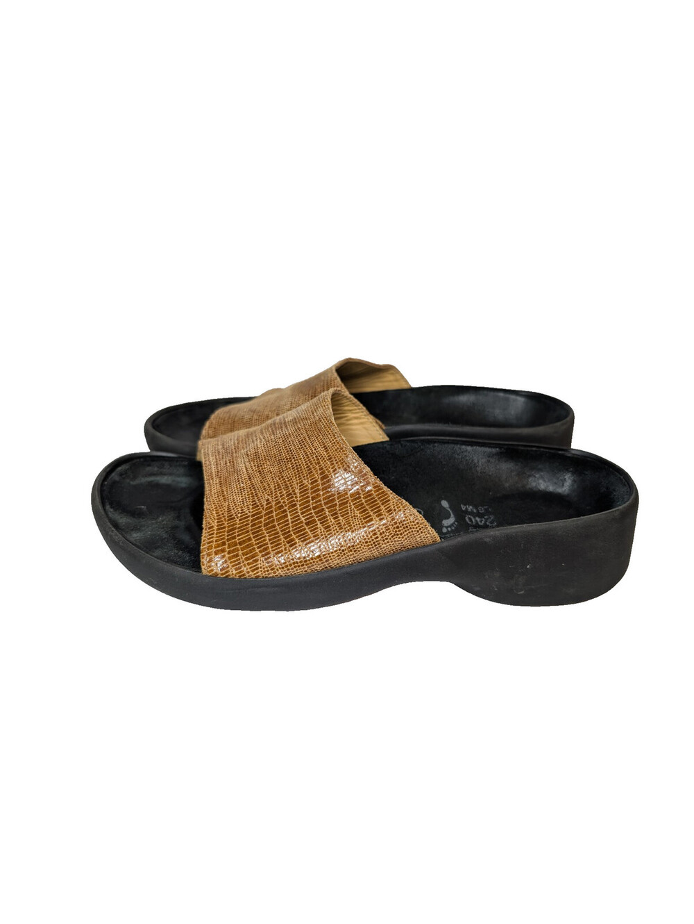 Birkenstock Tatami Womens Slide Sandals EU 37 US 6-6.5 Golden Brown Animal Print